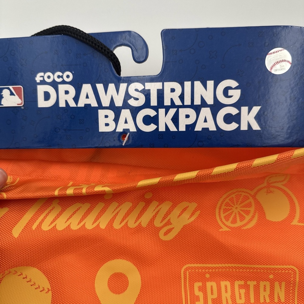 MLB Drawstring Backpack Florida Spring Training 2020 Bag FOCO Orange‎ NEW - Picture 4 of 9